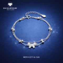 Vòng tay nơ đôi bi tròn – Dịu dàng được giữ cân bằng | Hải Hà Jewelry