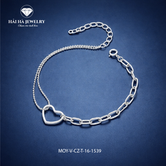 Vòng tay trái tim phối dây – Gắn kết từ những điều khác biệt | Hải Hà Jewelry