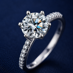 Nhẫn nữ bạc 925 đính moissanite solitaire – điểm sáng tinh tế trên ngón tay