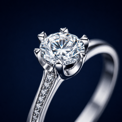 Nhẫn nữ bạc 925 moissanite dáng solitaire – điểm sáng ở lại thật lâu
