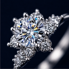 Nhẫn nữ hoa tỏa sáng – Một khoảnh khắc dịu dàng ở lại trên bàn tay | Hải Hà Jewelry