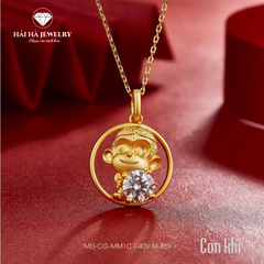 Dây chuyền con giáp tuổi Thân bạc mạ vàng – Giữ một sự linh hoạt nhẹ nhàng và sáng rõ | Hải Hà Jewelry