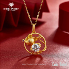 Dây chuyền con giáp tuổi Tý bạc mạ vàng – Giữ một sự tinh nhạy rất khẽ và vững vàng | Hải Hà Jewelry