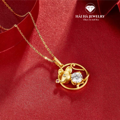 Dây chuyền con giáp tuổi Tý bạc mạ vàng – Giữ một sự tinh nhạy rất khẽ và vững vàng | Hải Hà Jewelry