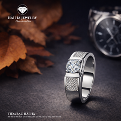 Nhẫn bạc nam bản lĩnh vững vàng | Hải Hà Jewelry