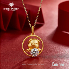 Dây chuyền con giáp tuổi Hợi bạc mạ vàng – Giữ một cảm giác đủ đầy và an nhiên | Hải Hà Jewelry