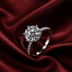 Nhẫn nữ bạc 925 đính moissanite solitaire – điểm sáng tinh tế trên ngón tay