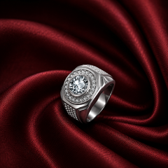 Nhẫn nam Moissanite Bạc s925 cao cấp | Hải Hà Jewelry