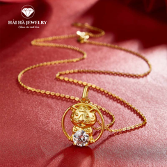 Dây chuyền con giáp tuổi Dần bạc mạ vàng – Giữ một nội lực vững vàng và rất tĩnh | Hải Hà Jewelry