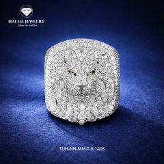 Nhẫn nam đầu sư tử đính đá – Sự tĩnh lặng của một nội lực sâu | Hải Hà Jewelry