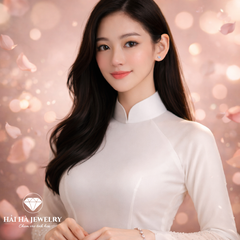 Bông tai bạc 925 đính moissanite 0,5 carat dáng nụ – viên trung tâm tròn, nhẹ tai | Hải Hà Jewelry