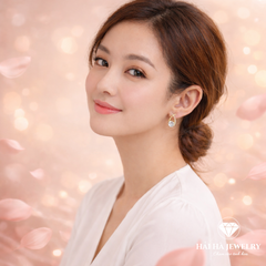 Bông tai bạc 925 đính moissanite 1 carat – dáng xoắn cong thanh thoát