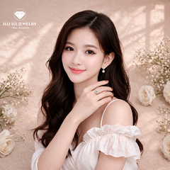 Nhẫn nữ bạc 925 đính moissanite dáng trái tim – viền ôm mềm mại