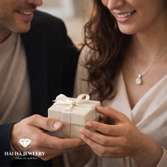 Dây chuyền bạc 925 đính moissanite dáng tròn tinh tế | Hải Hà Jewelry