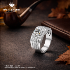 Nhẫn bạc nam bản lĩnh vững vàng | Hải Hà Jewelry