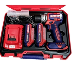 Bộ máy khoan PIN EMTOP 13mm có búa lực siết 60N mã ECIDL20602