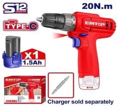 Bộ máy khoan PIN EMTOP TYPE-C - ECDL12456