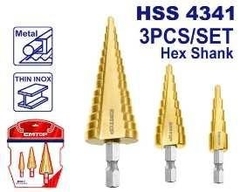 Bộ 3 mũi khoan bước EMTOP (Khoan được INOX mỏng) ESDL80402