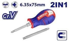 Tua vít 2 đầu (đầu bake và đầu dẹp) emtop ESDRH0201