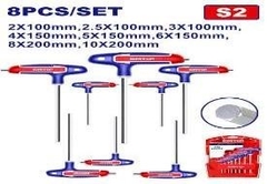 Bộ lục giác tay cầm chữ T 8 chiếc emtop ETHW6061