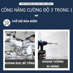 Máy khoan MAILTank SH04 Máy khoan bê tông 3 chức năng 1300W Máy Khoan Đục Bê Tông khoan tường\ khoan gỗ\ khoan sắt