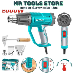 Máy khò nhiệt, thổi hơi nóng 2000W Total TB20078 - Có thể điều chỉnh nhiệt độ với nắp xoay phía sau để điều khiển