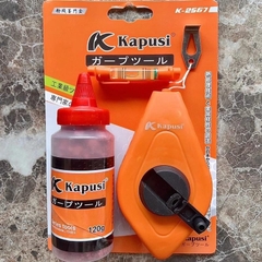 Bật Mực Hồ Lô Quay Tay KAPUSI Japan K-2567, Chất Liệu Nhựa ABS Bền Nhẹ, Dây Bật Búng Mực Tự Động Hồ Lô, Bật Mực Tự Động