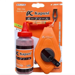 Bật Mực Hồ Lô Quay Tay KAPUSI Japan K-2567, Chất Liệu Nhựa ABS Bền Nhẹ, Dây Bật Búng Mực Tự Động Hồ Lô, Bật Mực Tự Động