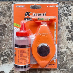 Bật Mực Hồ Lô Quay Tay KAPUSI Japan K-2567, Chất Liệu Nhựa ABS Bền Nhẹ, Dây Bật Búng Mực Tự Động Hồ Lô, Bật Mực Tự Động