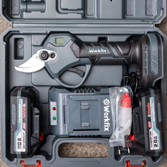 Kéo cắt cành pin WORKFIX WF-CP30BL, Động cơ Không chổi than, Màn hình led hiển thị, Cắt 3cm