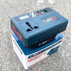 [DÙNG ĐƯỢC QUẠT] Đế Chuyển Đổi Nguồn Điện BOSHUN BS-CD220PRO Chuyển Từ Pin 21v lên 220v, Chân Pin Phổ Thông 4cm