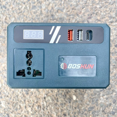 [DÙNG ĐƯỢC QUẠT] Đế Chuyển Đổi Nguồn Điện BOSHUN BS-CD220PRO Chuyển Từ Pin 21v lên 220v, Chân Pin Phổ Thông 4cm