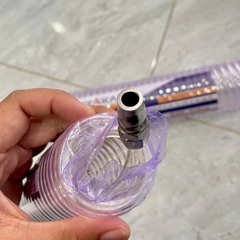 Dây hơi xoắn trắng 6m STAKA KA-4131 dùng cho máy nén khí kèm 2 đầu nối nhanh