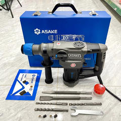 Máy Khoan Đục Asake AK2603 Công Suất 1100W 2 Chức Năng Tặng Kèm 2 Mũi Đục Và 3 Mũi Khoan