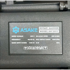 Máy Khoan Đục Asake AK2603 Công Suất 1100W 2 Chức Năng Tặng Kèm 2 Mũi Đục Và 3 Mũi Khoan
