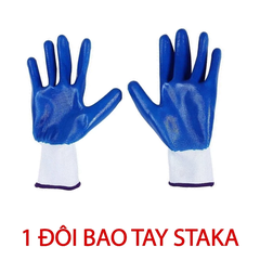 Găng Tay Lao Động Kapusi, Staka Bao Tay Bảo Hộ Độ Bám Cao Chống Dầu Mỡ, Nhớt, Dùng phun sơn cơ khí sửa chữa máy móc