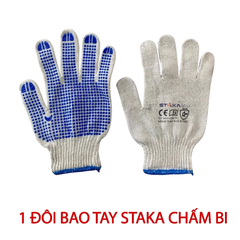 Găng Tay Lao Động Kapusi, Staka Bao Tay Bảo Hộ Độ Bám Cao Chống Dầu Mỡ, Nhớt, Dùng phun sơn cơ khí sửa chữa máy móc