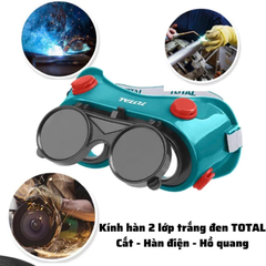 Kính Hàn 2 Lớp Trắng Đen TOTAL TSP303 Hàng Chính Hãng, Kính Bảo Hộ Lao Động Bảo Vệ Mắt Tránh Tia Sáng Của Máy Hàn  5.0  2 đánh giá Đã bán 7