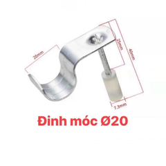 Đinh Móc Hạt Nổ Hợp Kim Cao Cấp Đường Kính 20mm, 25mm, Đinh hạt nổ dùng cho máy bắn đinh đầu 7.3mm