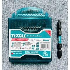 Mũi Bắt Vít 2 Đầu PH2x65mm TOTAL Có Từ, Thép S2 TACIM16PH233