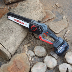 [KÈM XÍCH THAY THẾ] Máy Cưa Xích Pin WORKFIX WF-CS08BL, Công Suất 600w, Chiều Dài Lam Xích 8 inch, Không Chổi Than
