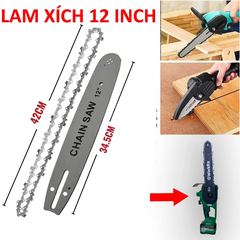 Dây Xích 12 Inch, Lam Xích 12 Inch Lắp Bộ Cưa Xích Gắn Máy Mài Chainsaw Sử Dụng Cho MÁy Cưa Xích 12 Inch