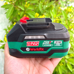 PIN 10 CELL WORKFIX Xanh Lá Vỏ Chống Cháy, Chân Pin Phổ Thông M21, Dùng Máy Khoan, Máy Mài,...