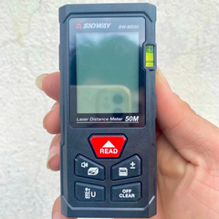 Thước Laze Đo Khoảng Cách, Cân Bằng Tia Laser SNDWAY SW-MS50 Khoảng Cách 50m Dùng Pin Tiểu AAA