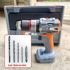 Thân Máy Khoan Pin KAPUSI K-6879 Đầu Kẹp 13 Ly 3 Chức Năng Động Cơ Không Chổi Than Tặng Kèm 4 Mũi Khoan và 1 Mũi Vít