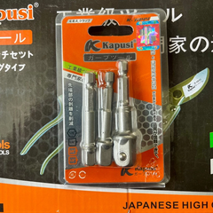 Bộ 3 đầu chuyển bắt vít sang mở ốc Kapusi K-7844 cho máy khoan điện, máy khoan pin chuôi lục giác