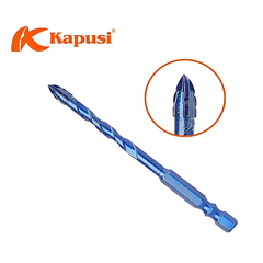 Mũi Khoan Lệch Tâm Răng Cưa 4 Lưỡi 6mm, 8mm, 10mm KAPUSI Màu Xanh