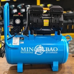 Máy Nén Khí Không Đầu MINBAO MBKD-30L Dung Tích 30L Màu Xanh, Máy Bơm Hơi Dùng Điện 220v Vệ Sinh Nhà Cửa, Bơm Hơi Xe