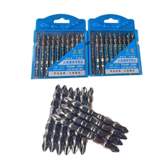 Mũi vít PH2 chống trượt S2 hộp xanh Mũi bắn vít 2 đầu PH2 bake chữ thập từ tính cao, chân lục giác ngắn 6.35mm tiện dụng