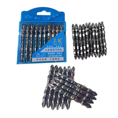 Mũi vít PH2 chống trượt S2 hộp xanh Mũi bắn vít 2 đầu PH2 bake chữ thập từ tính cao, chân lục giác ngắn 6.35mm tiện dụng